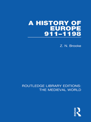 cover image of A History of Europe 911-1198